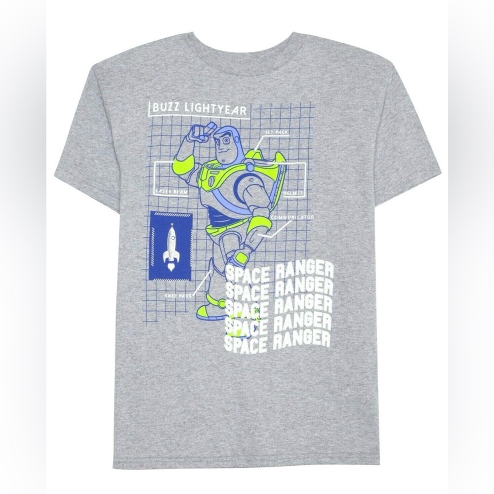 Disney Pixar Toy Story 4 Buzz Lightyear Heather Gray T-Shirt – Boys XL (14–16)
